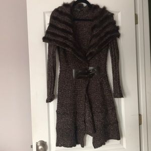Cardigan with fur accents -Size M